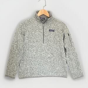 Patagonia Better Sweater 1/4 Zip Fleece Women’s Size S Birch White Gray Pullover